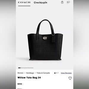 Limited Edition Purple Coach Willow Tote Bag